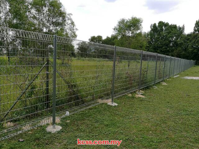 Security fence running along the perimeter of ECO Park