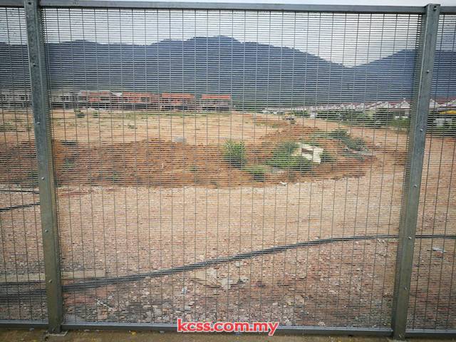 Anti-climb fence around the TNB substation at Taman Meru Mutiara