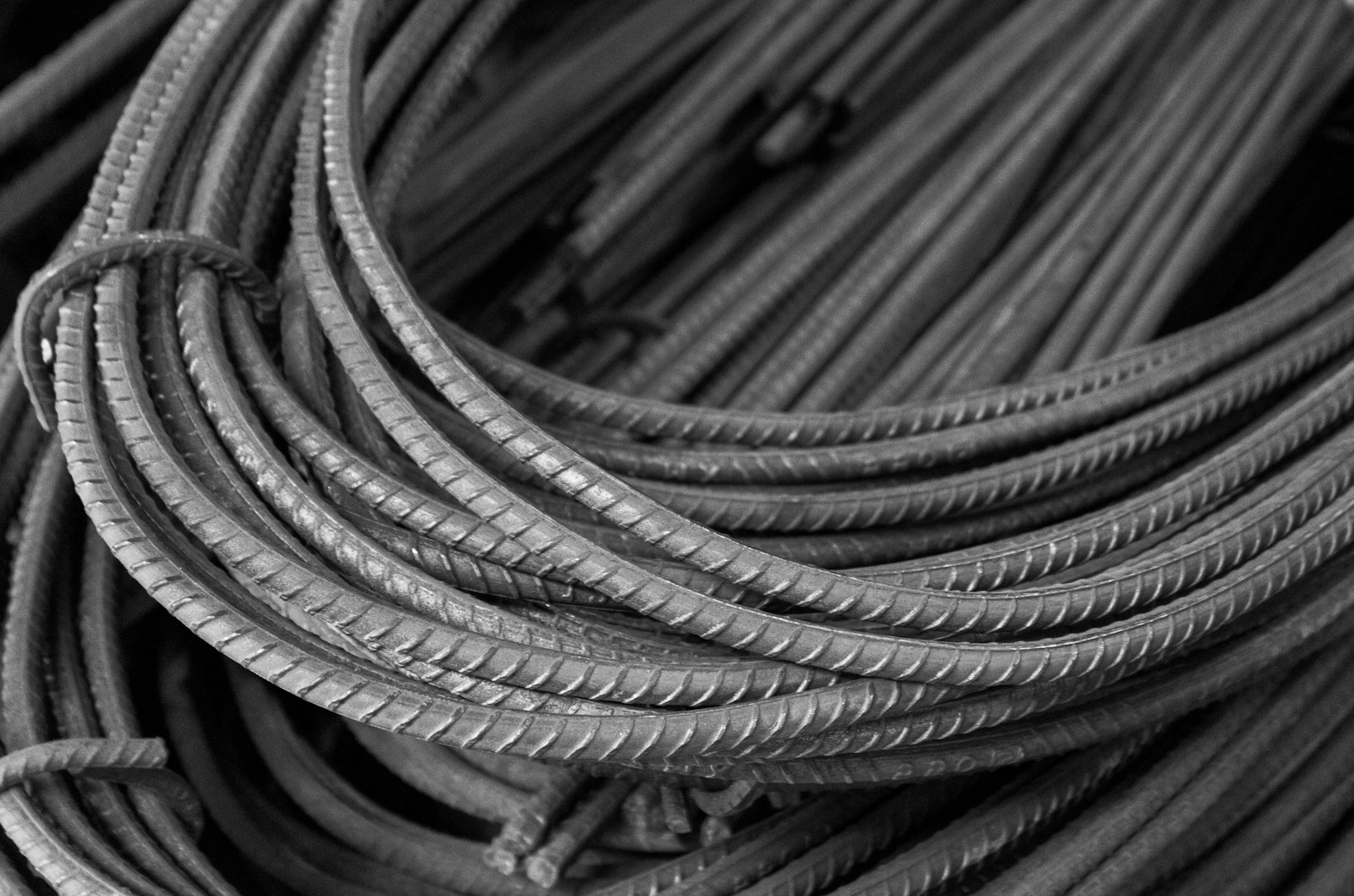 Coiled steel reinforcement bars